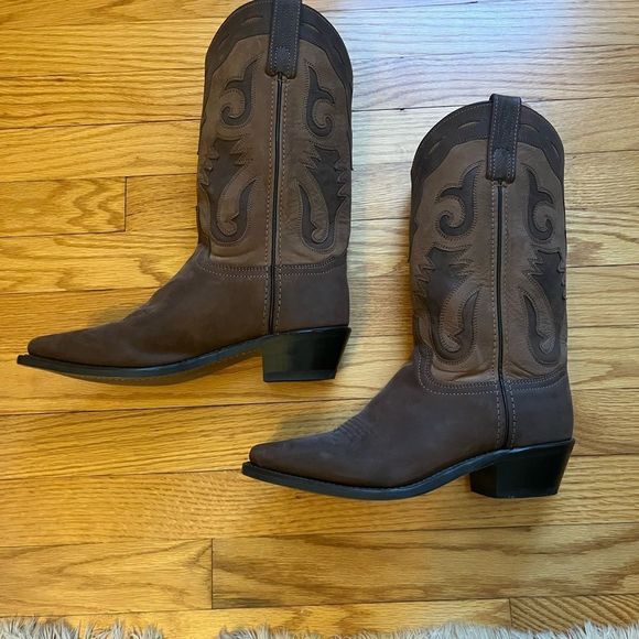Laredo brown leather and suede cowboy boots from Nashville Boot & Co. - Picture 2 of 16